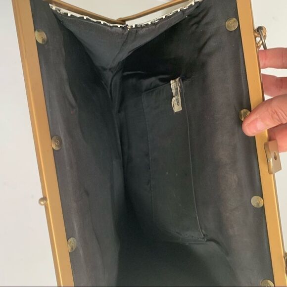 VINTAGE WHITING & DAVIS LARGE METAL MESH BAG - Picture 7 of 8